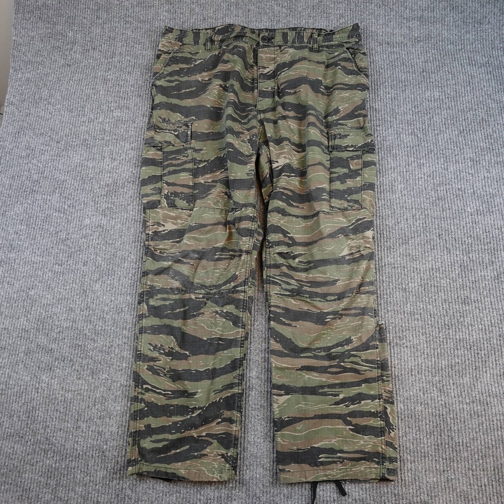 Tiger Stripe Camo Pants Mens 2XL 43x30 Green Army Rothco Ultra Force BDU Cargo